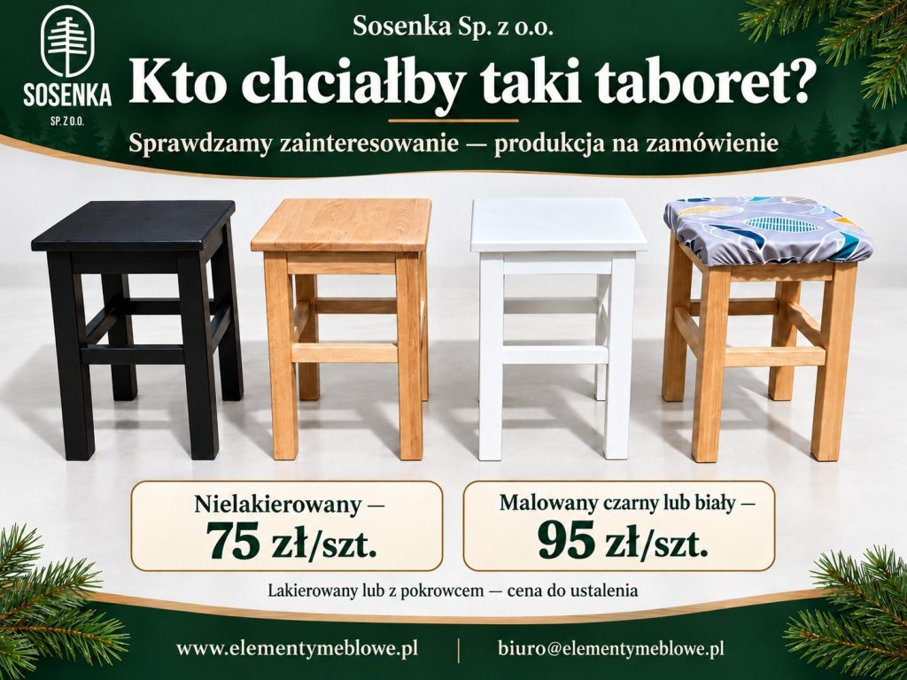 Taboret - drewno bukowe – zdjęcie 2